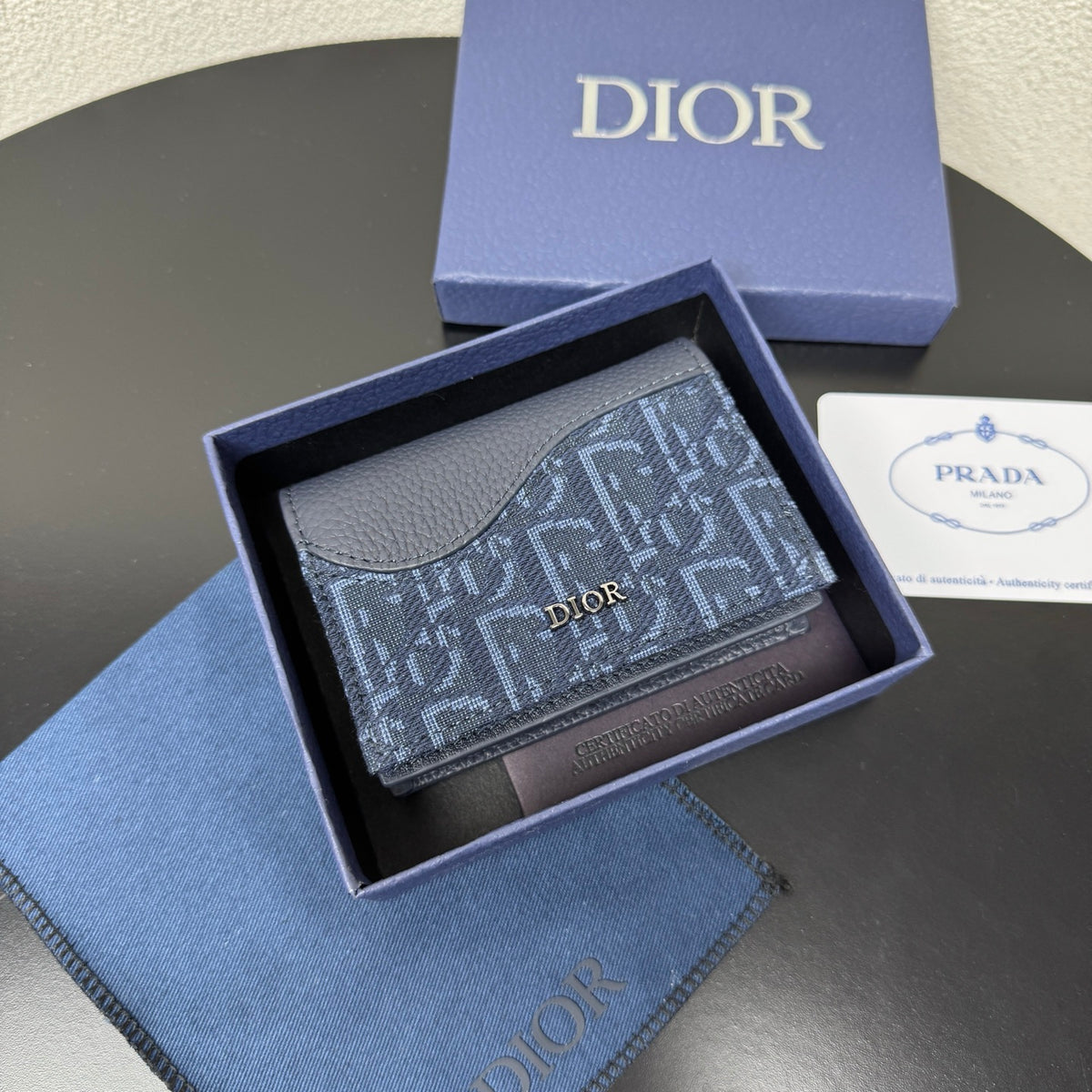 Кардхолдер Dior Saddle з натуральної шкіри — фото 7