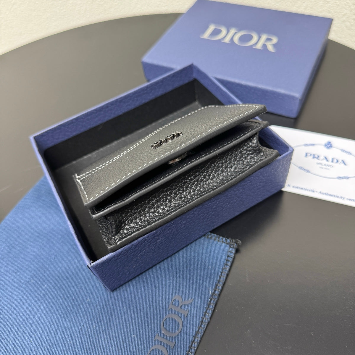 Кардхолдер Dior Saddle з натуральної шкіри — фото 3