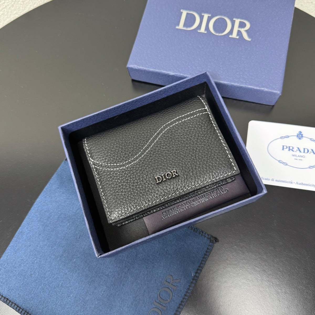 Кардхолдер Dior Saddle з натуральної шкіри — фото 7