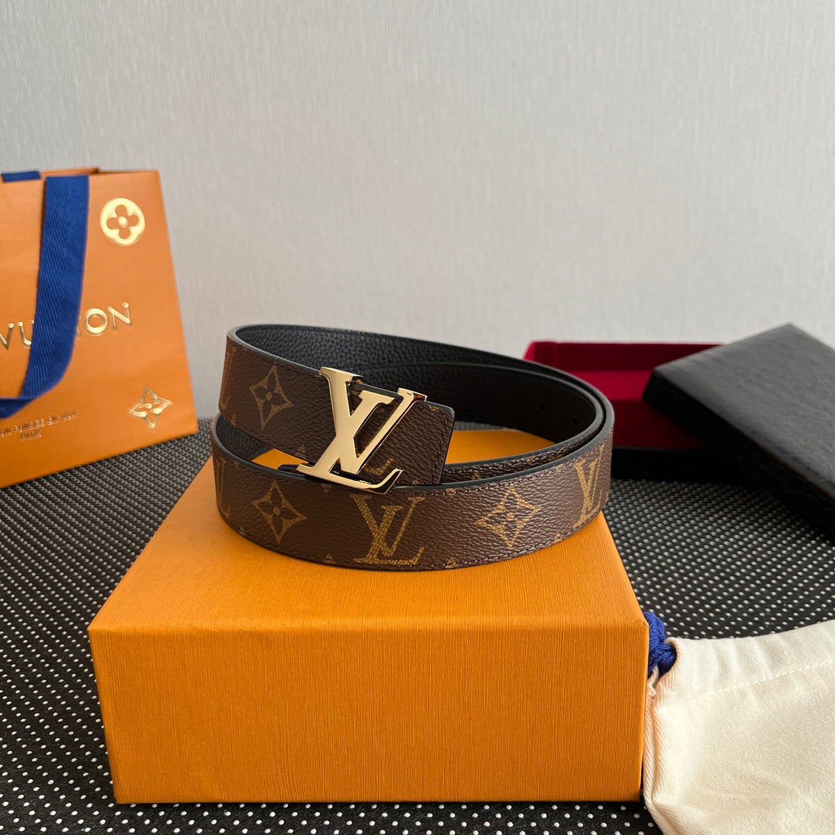 Ремінь Louis Vuitton з текстилю й натуральної шкіри — фото 6