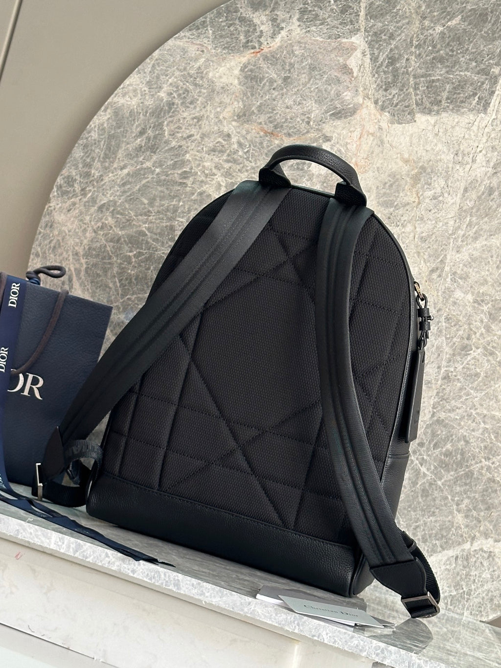 Портфель Dior CD Icon із тисненої натуральної шкіри, чорний — фото 3