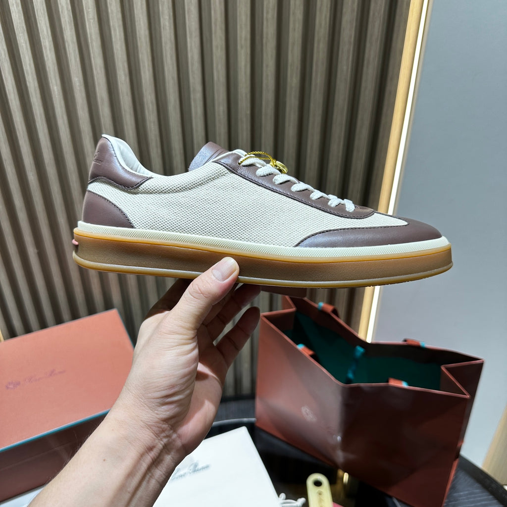 Вовняні із замшею кросівки Loro Piana Tennis Walk