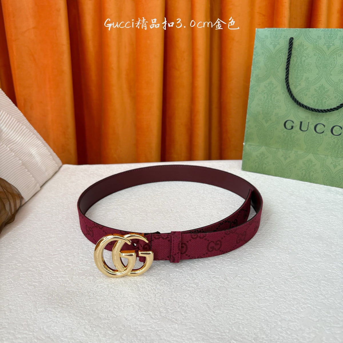 Ремінь Gucci з текстилю й натуральної шкіри — фото 2