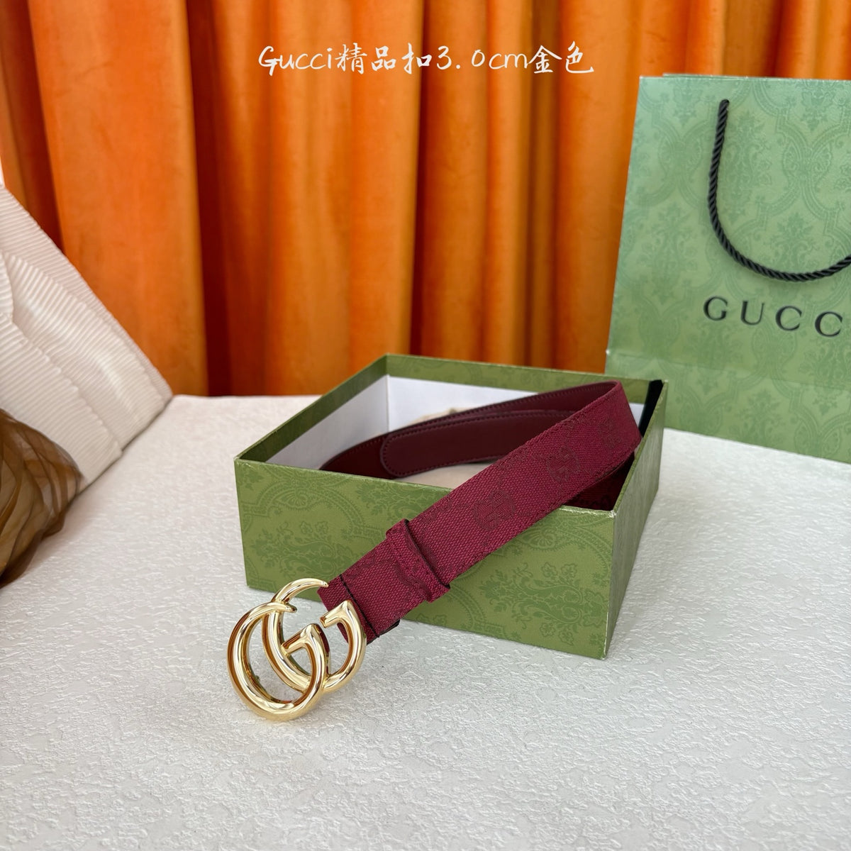 Ремінь Gucci з текстилю й натуральної шкіри — фото 6