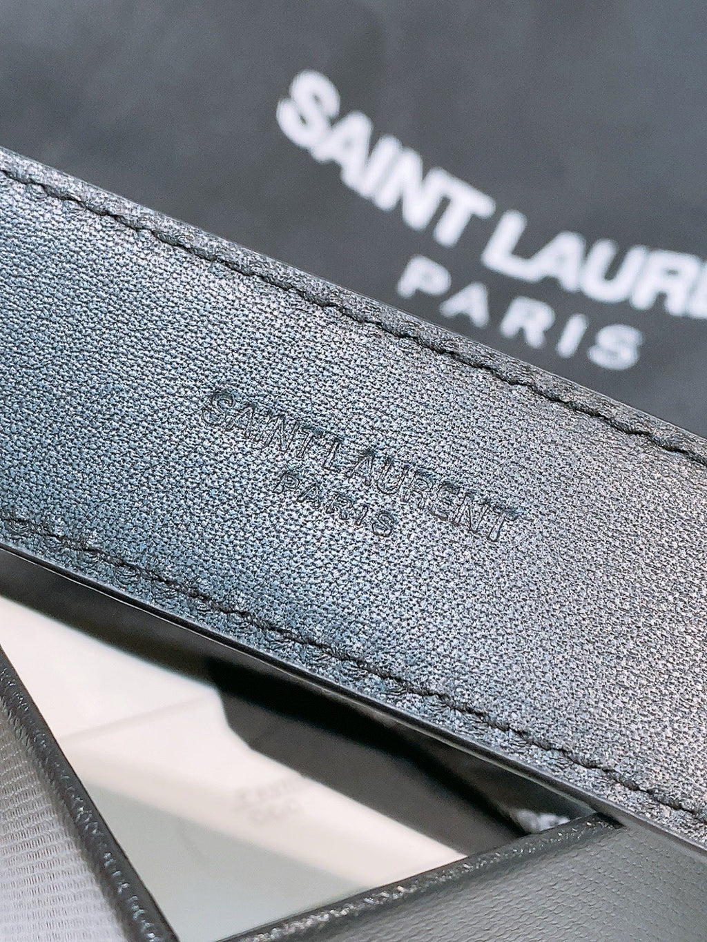 Ремінь Saint Laurent з натуральної шкіри теляти з пряжкою-штифтом — фото 6
