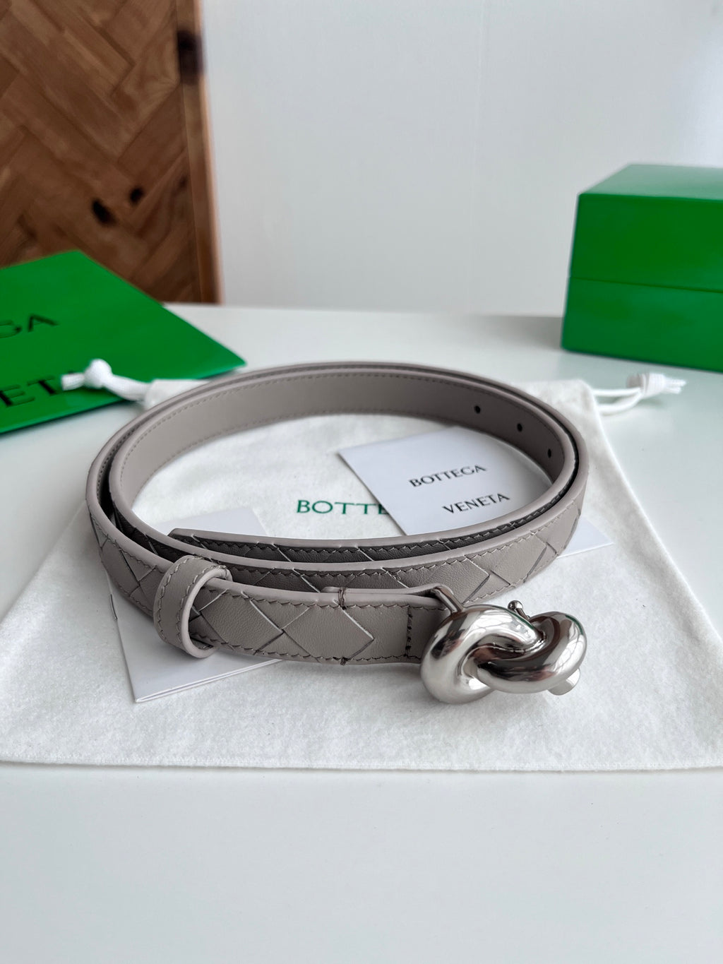 Ремінь Bottega Veneta з натуральної телячої шкіри