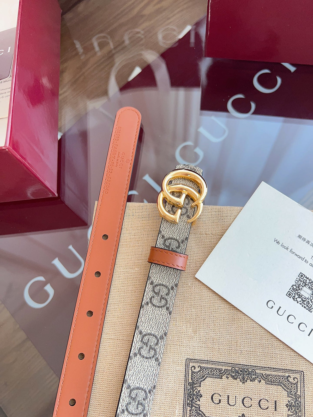 Ремінь Gucci Double G з текстилю й натуральної шкіри — фото 3