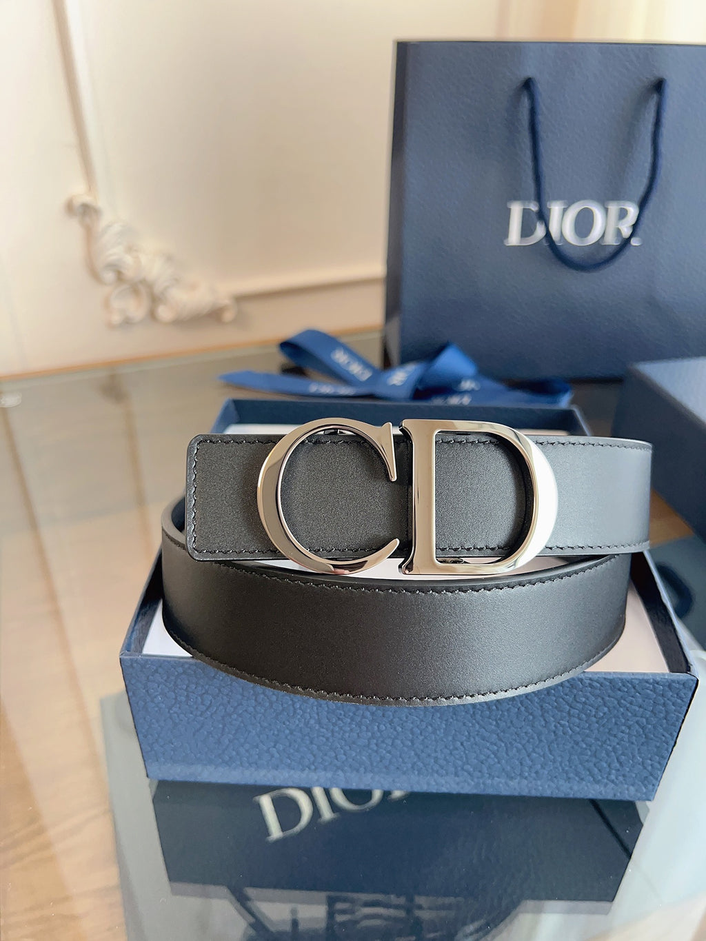 Ремінь Dior з шкіри — фото 5