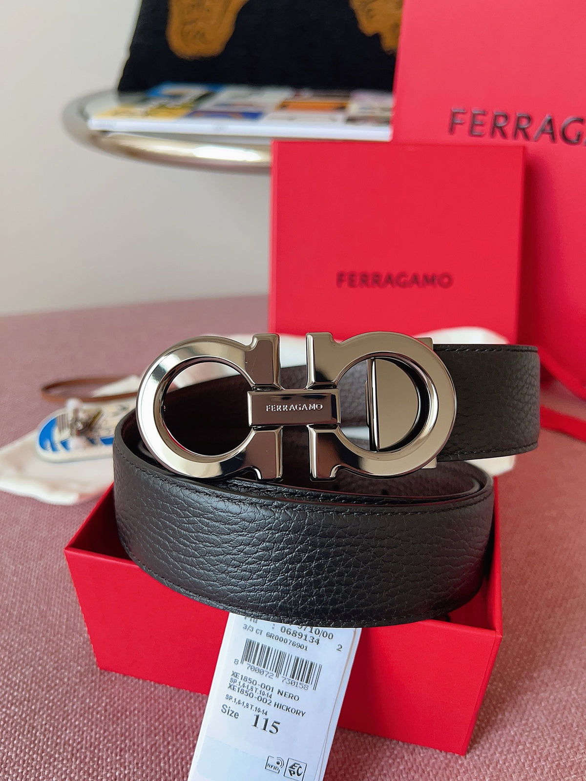Ремінь Salvatore Ferragamo з шкіри — фото 2