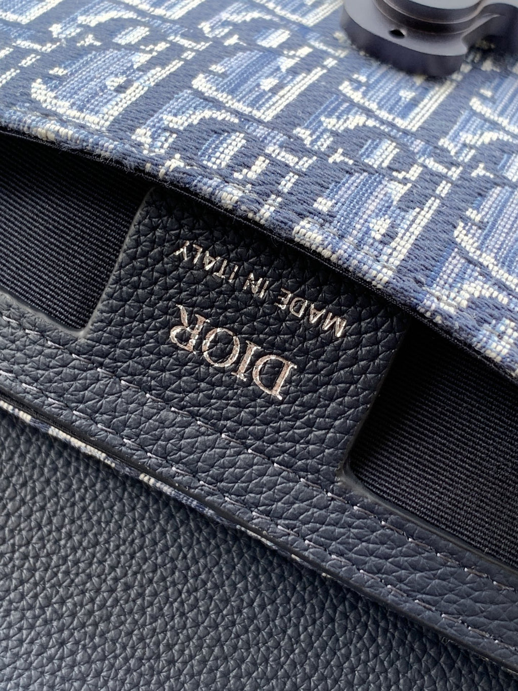 Клатч Dior Saddle з текстилю й натуральної шкіри, сірий — фото 9