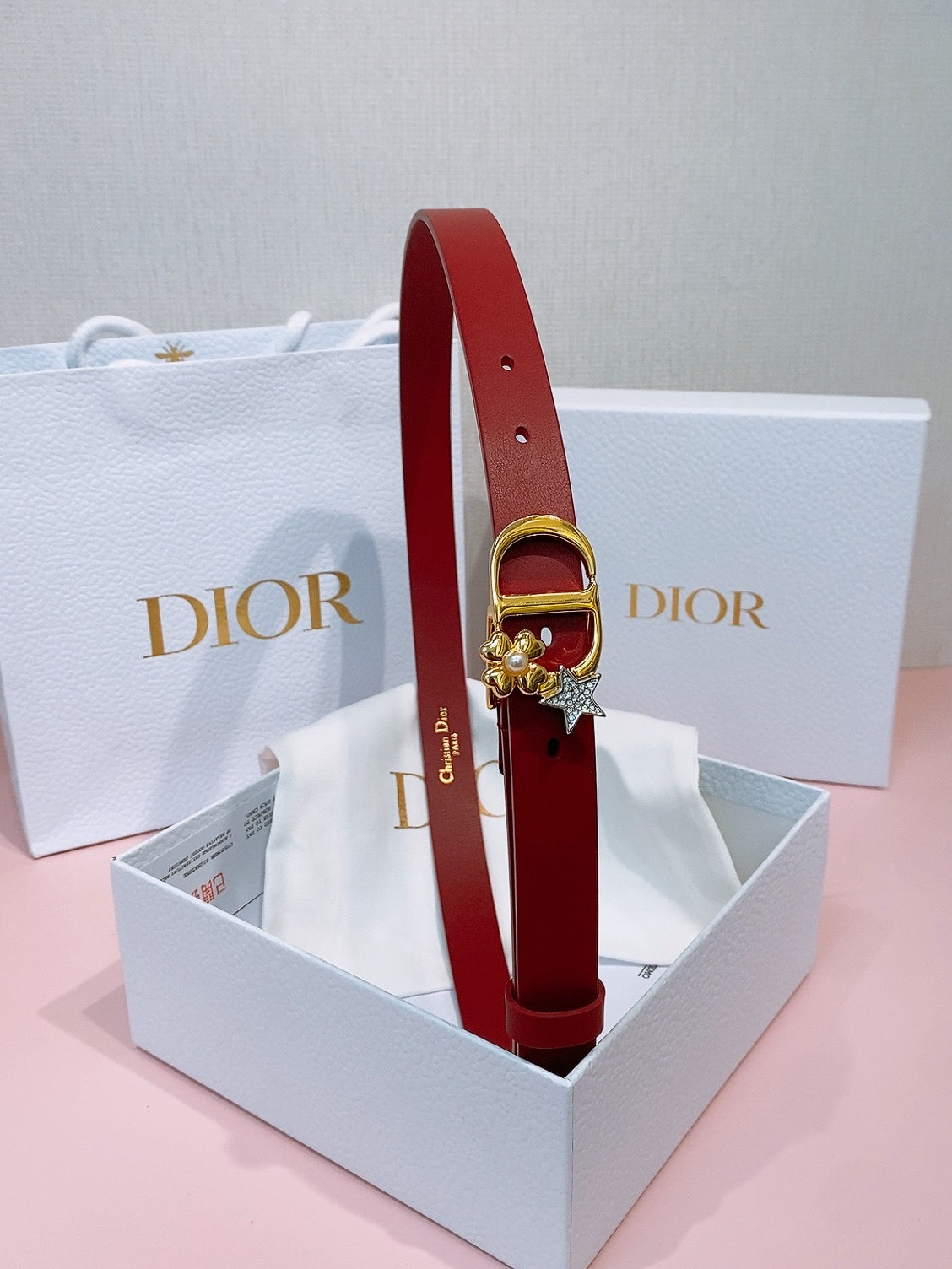 Ремінь Dior з натуральної шкіри теляти — фото 1