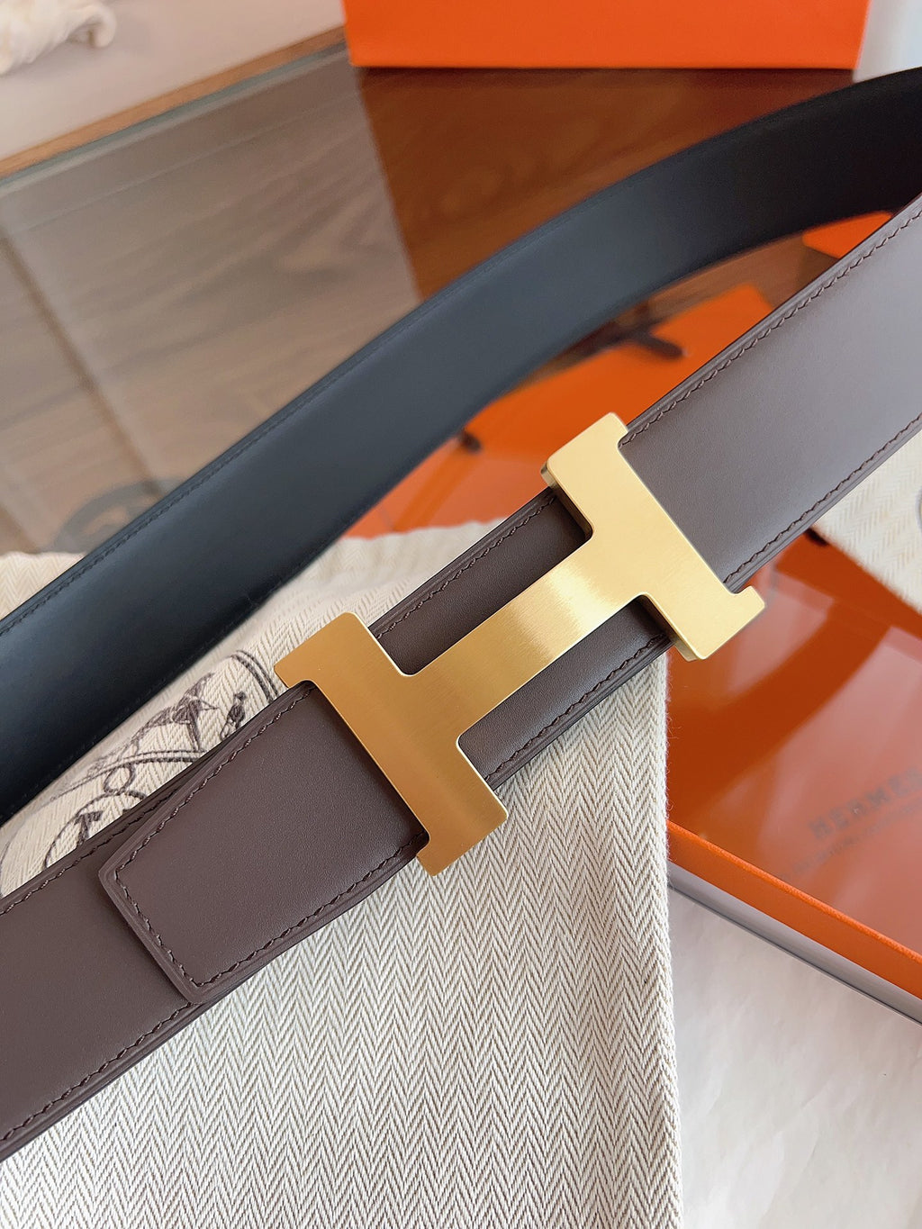 Ремінь Hermès з шкіри Togo — фото 5