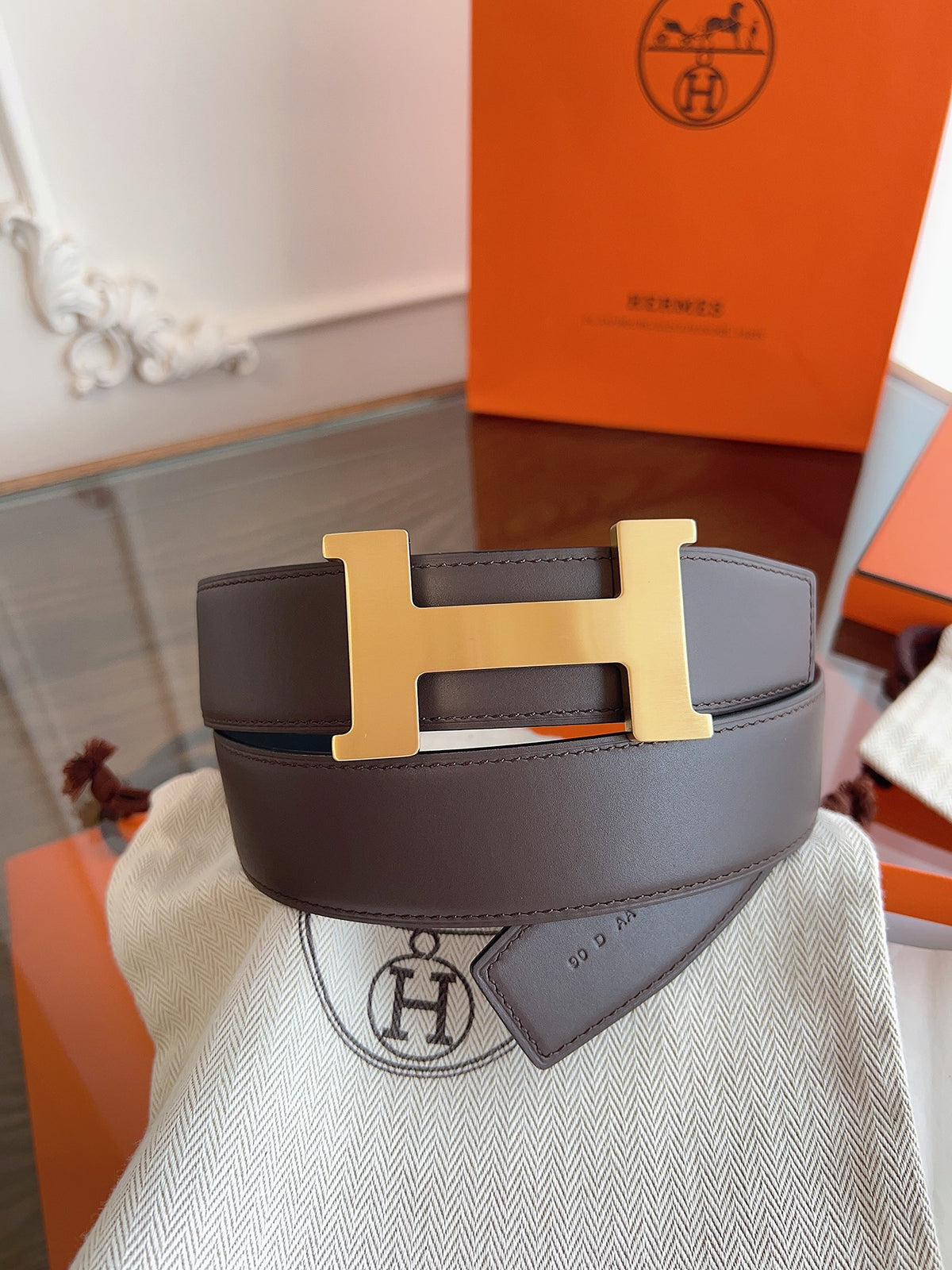 Ремінь Hermès з шкіри Togo — фото 6