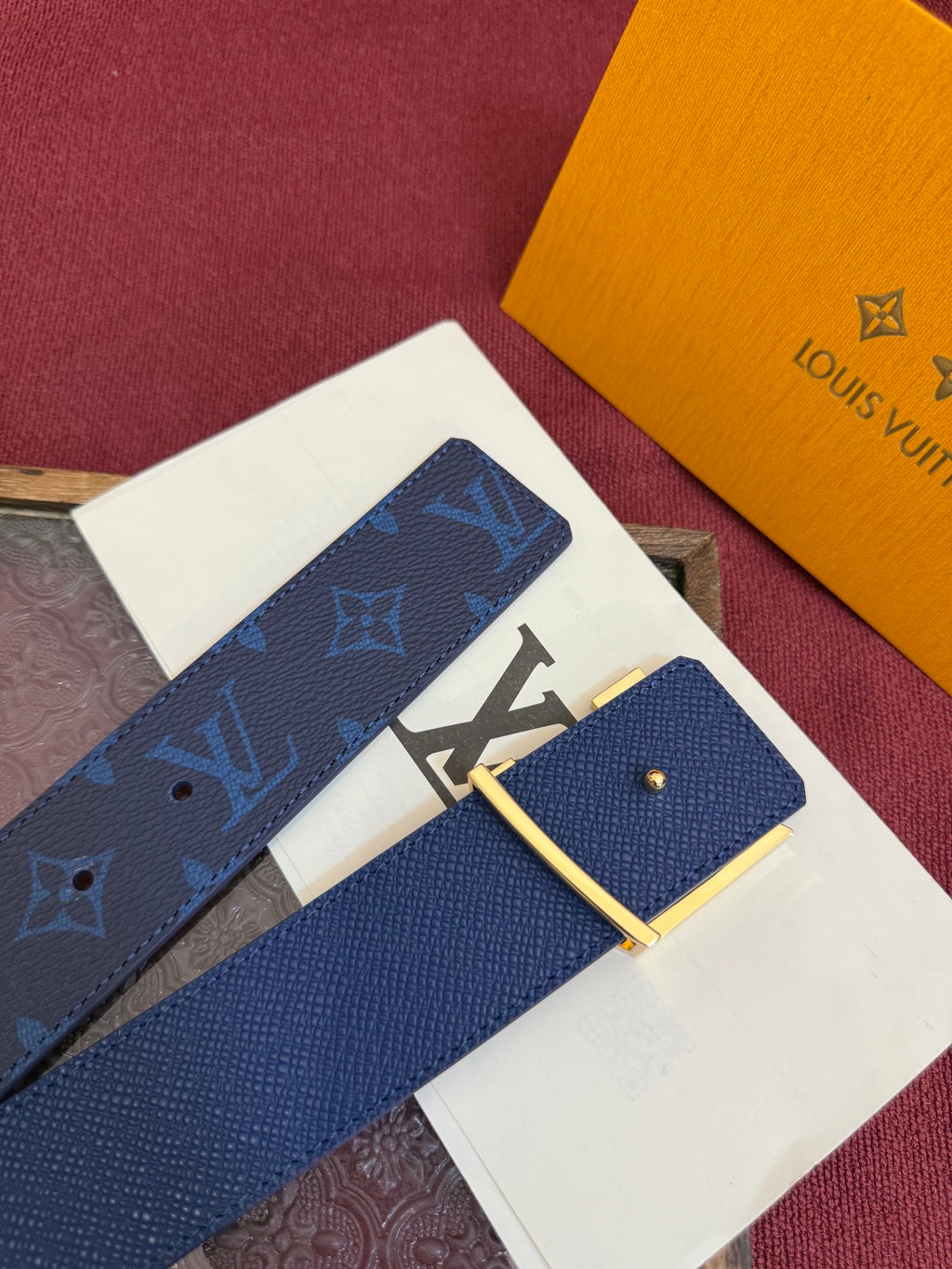 Ремінь Louis Vuitton з текстилю й натуральної шкіри — фото 5