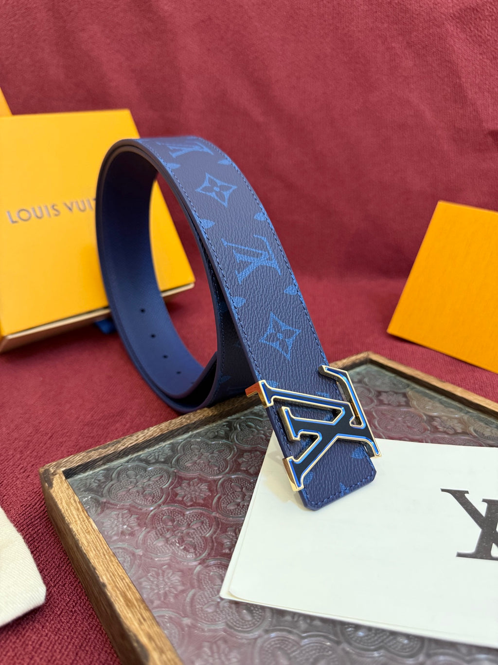 Ремінь Louis Vuitton з текстилю й натуральної шкіри — фото 3
