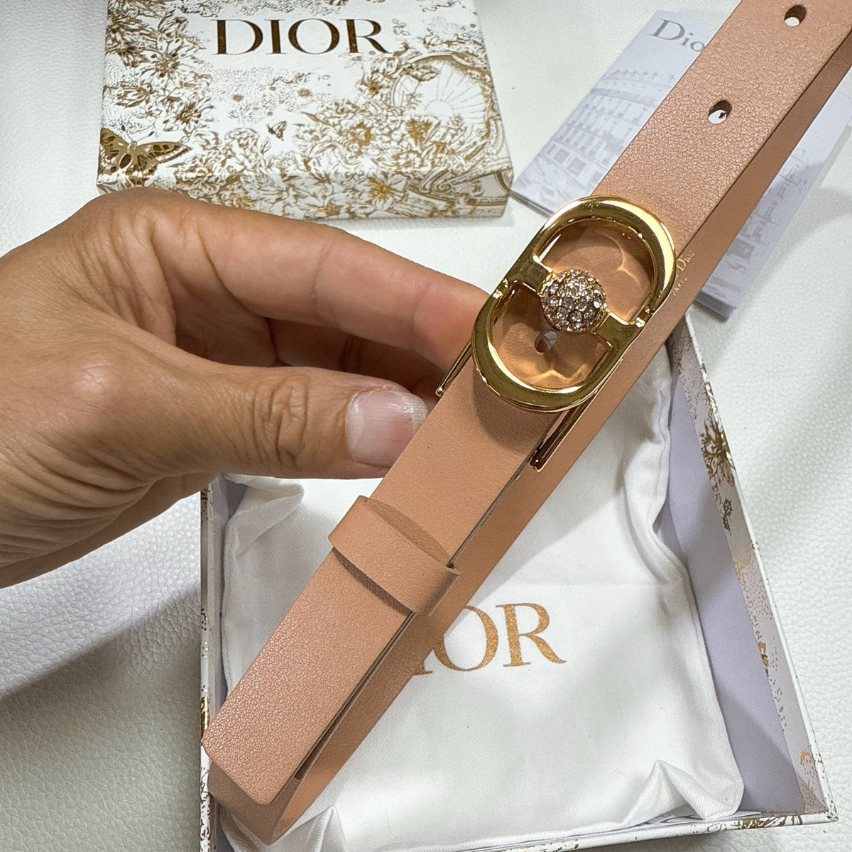 Ремінь Dior з натуральної шкіри теляти — фото 3