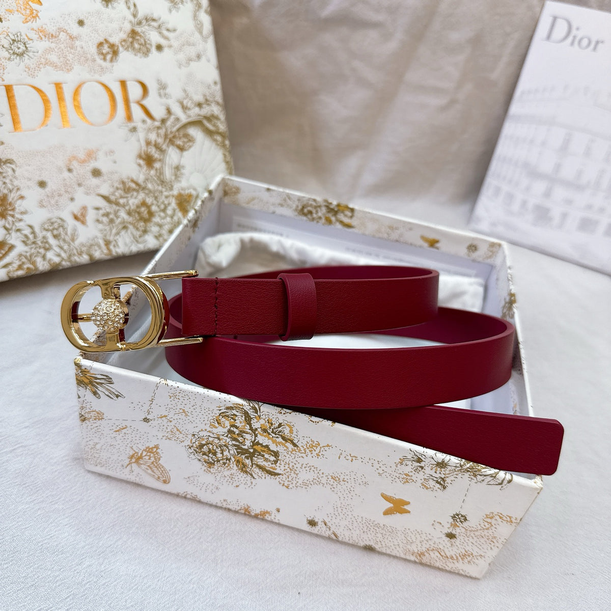 Ремінь Dior з натуральної шкіри теляти — фото 1