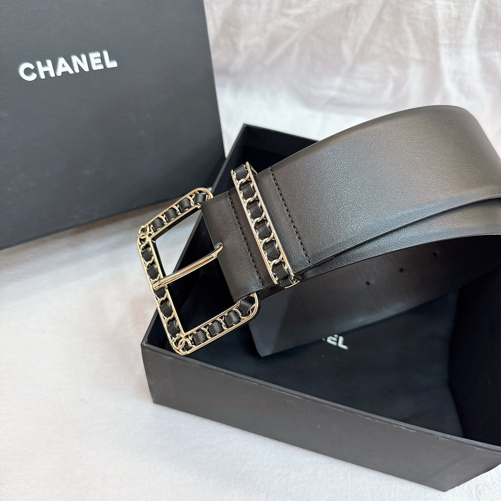 Ремінь Chanel з натуральної шкіри з пряжкою-штифтом — фото 5