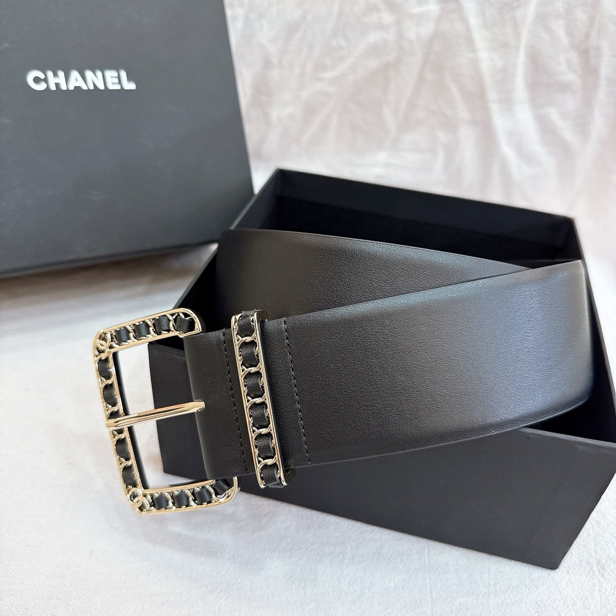 Ремінь Chanel з натуральної шкіри з пряжкою-штифтом — фото 3