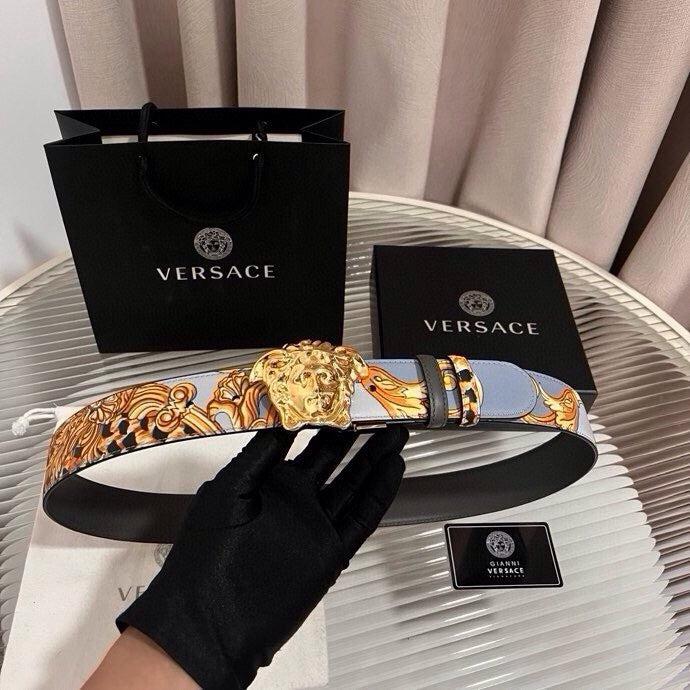 Ремінь Versace з натуральної шкіри — фото 3