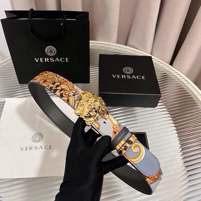 Ремінь Versace з натуральної шкіри — фото 1