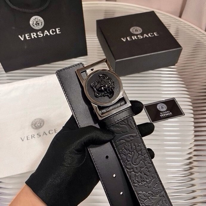 Ремінь Versace з натуральної шкіри — фото 5