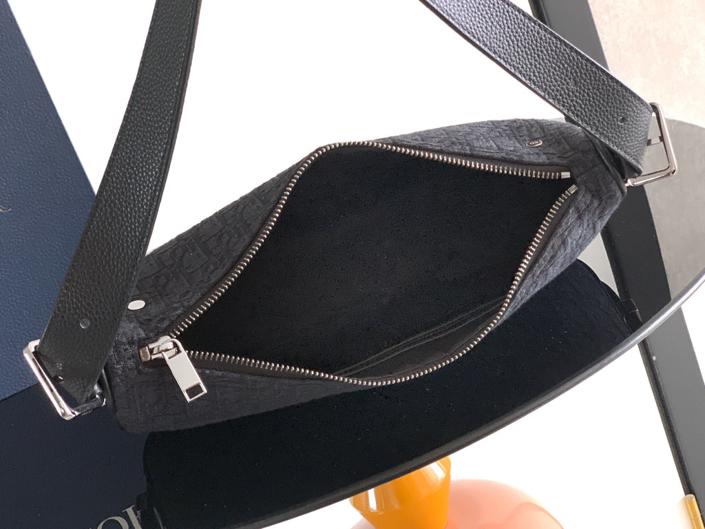 Сумка Dior Slider з текстилю й натуральної шкіри, чорна — фото 8