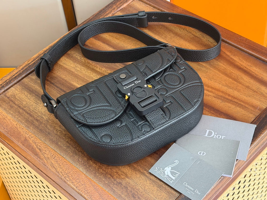 Клатч Dior Saddle з текстилю й натуральної шкіри, сірий — фото 4