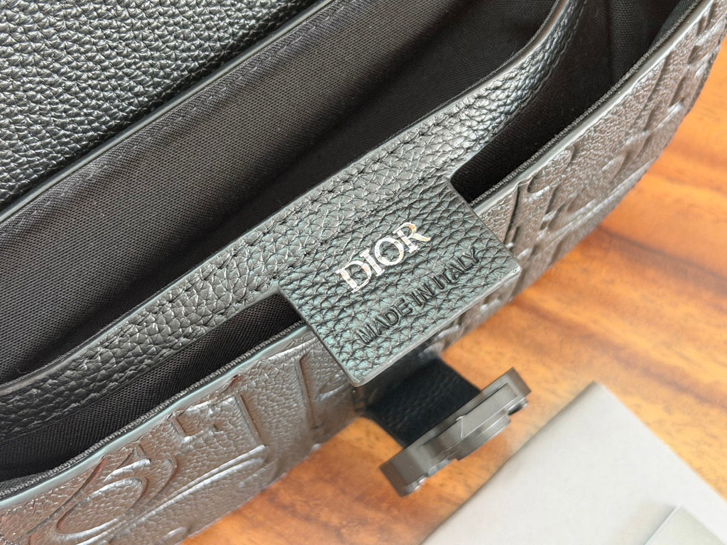 Клатч Dior Saddle з текстилю й натуральної шкіри, сірий — фото 9