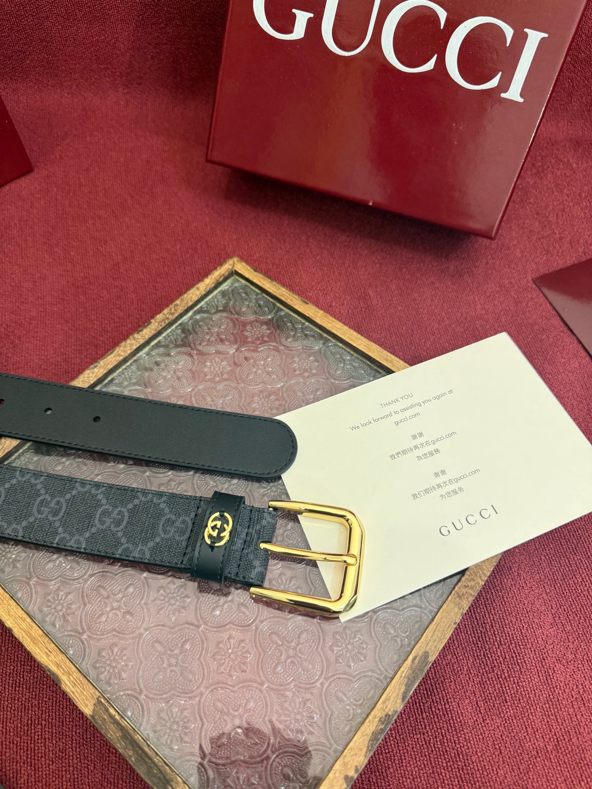 Ремінь Gucci з ПВХ та натуральної шкіри
