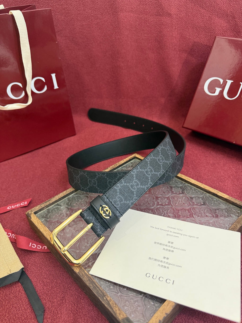 Ремінь Gucci з ПВХ та натуральної шкіри