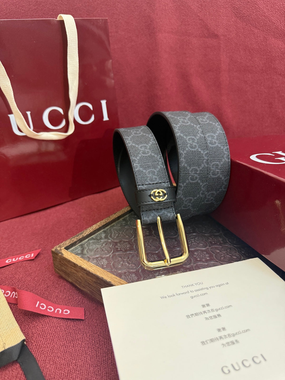 Ремінь Gucci з ПВХ та натуральної шкіри