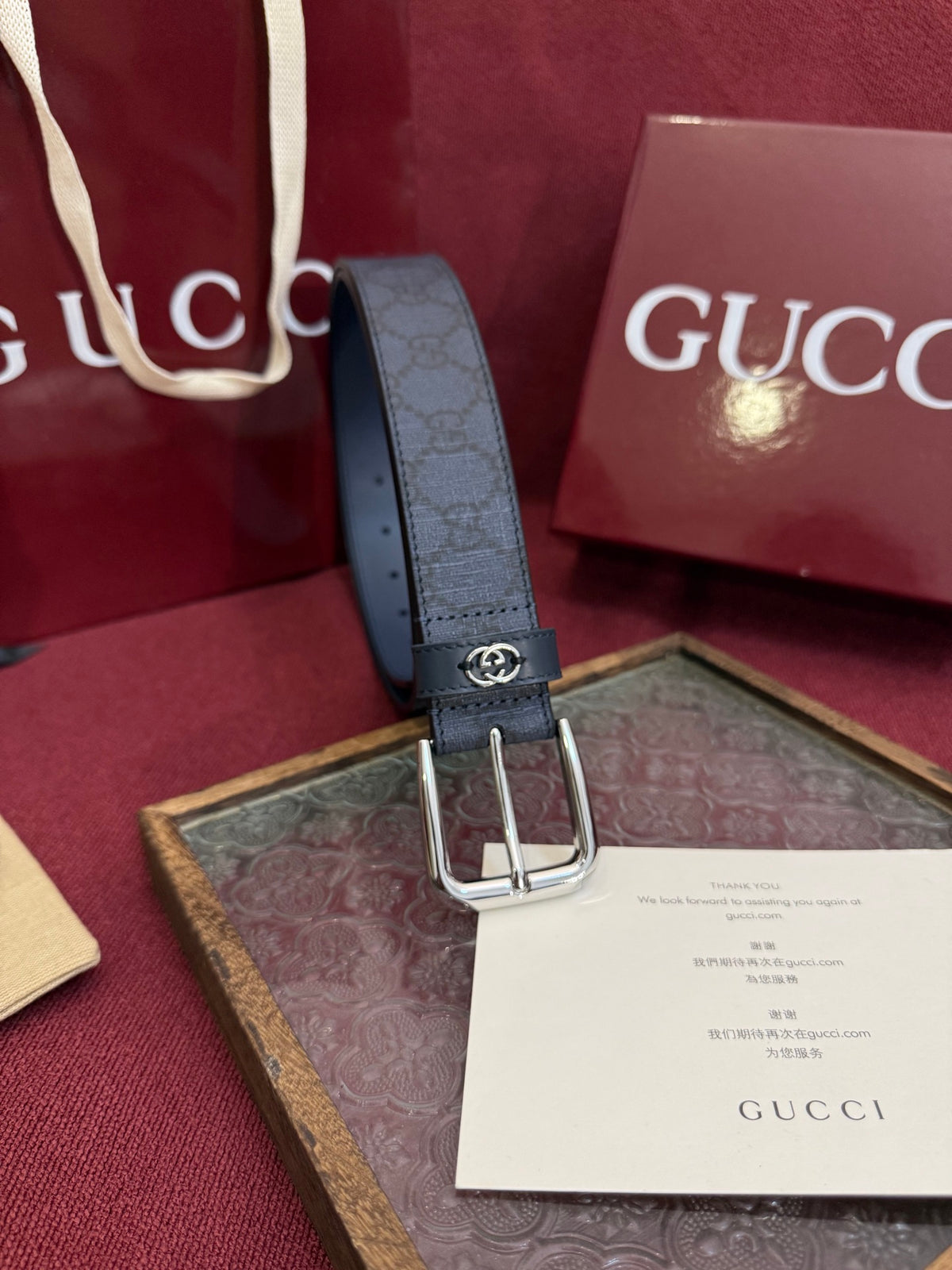 Ремінь Gucci з ПВХ та натуральної шкіри