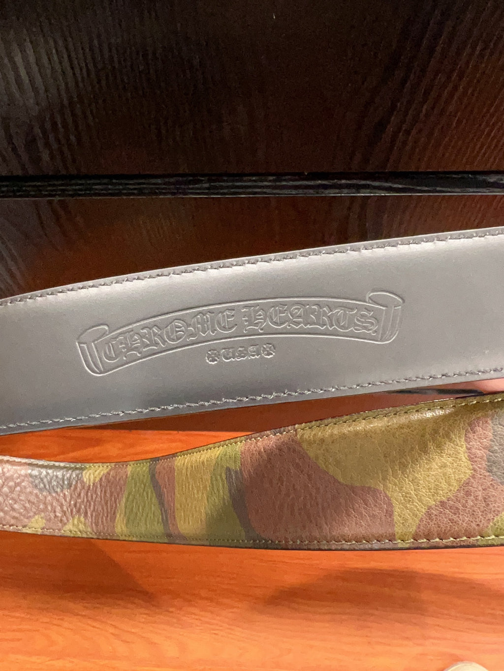 Ремінь Chrome Hearts з вощеної натуральної шкіри