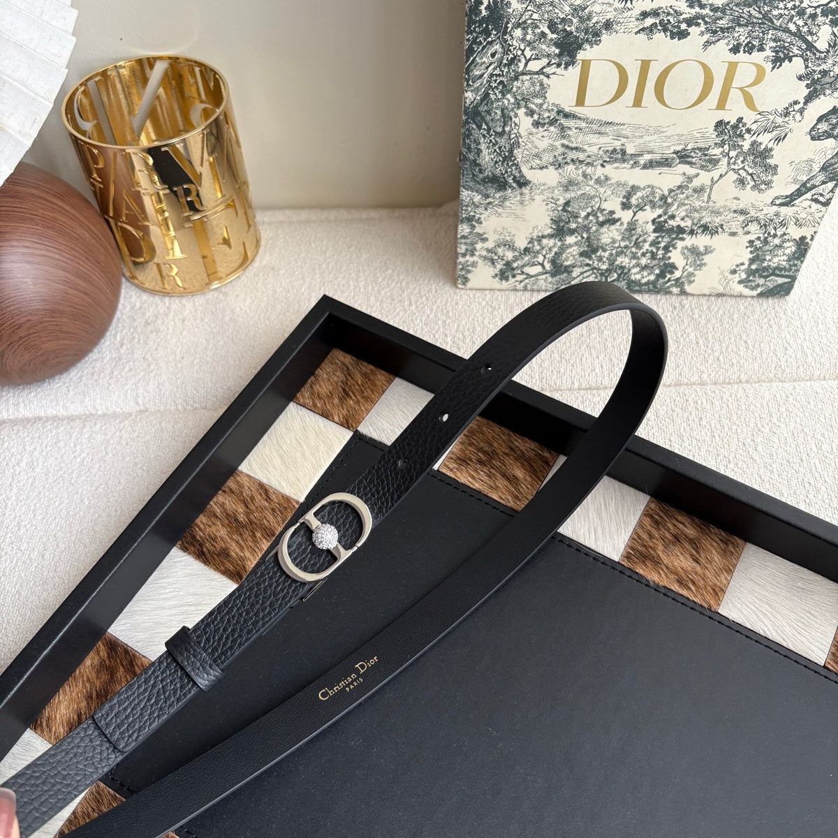 Ремінь Dior з натуральної телячої шкіри