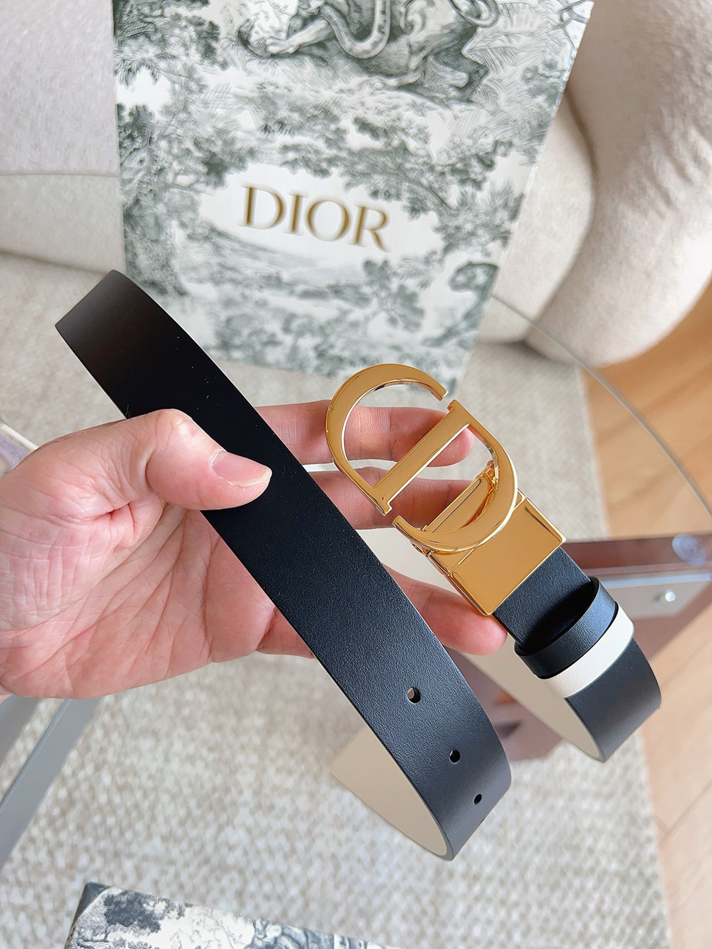 Ремінь Dior з натуральної телячої шкіри