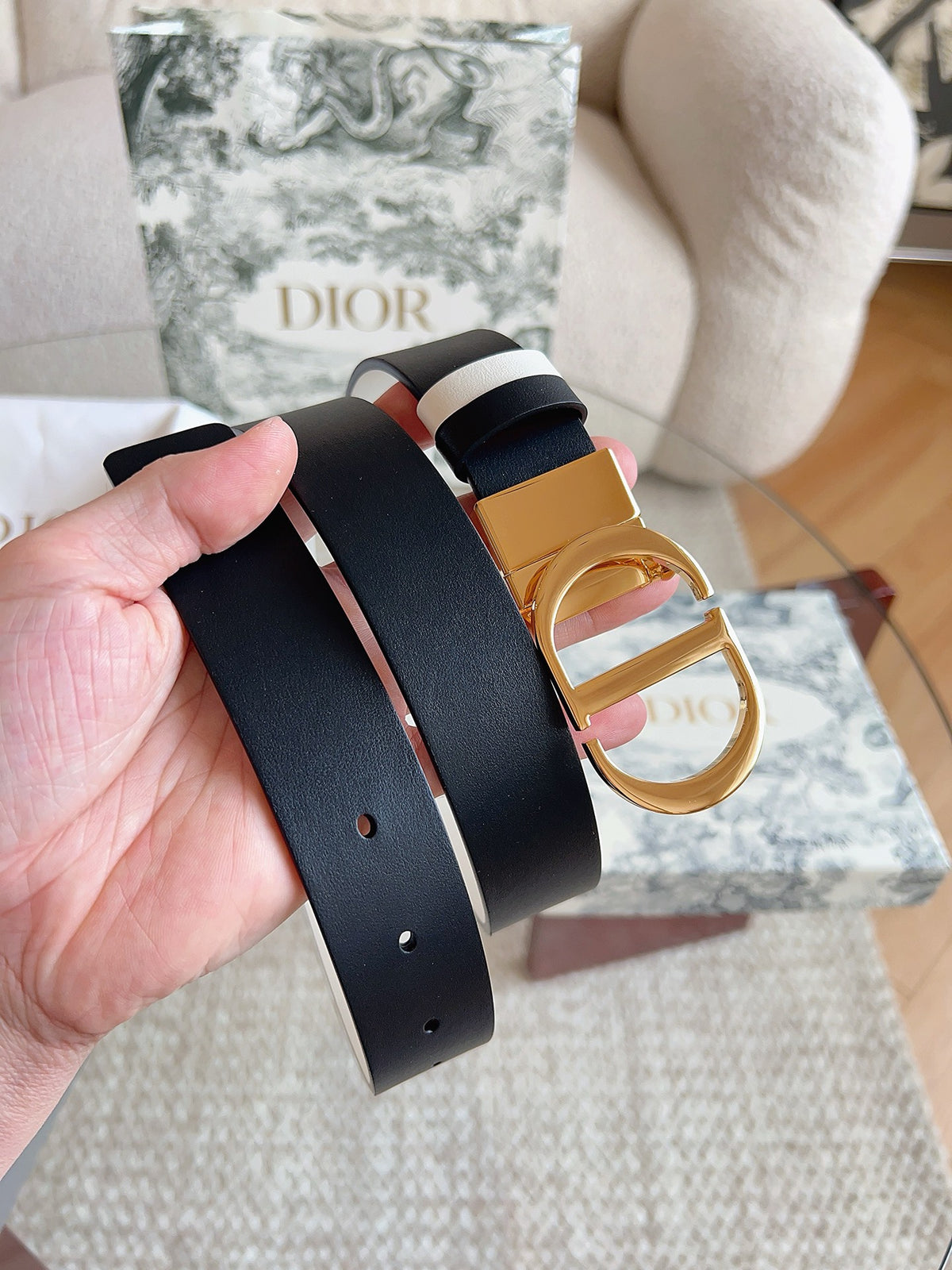 Ремінь Dior з натуральної телячої шкіри