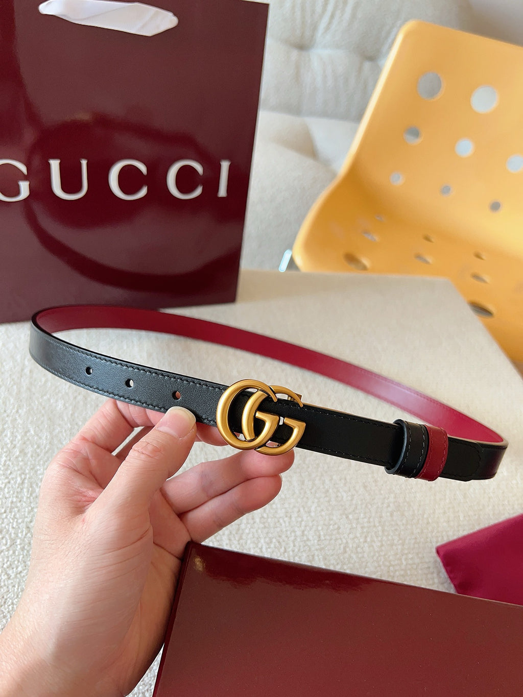 Ремінь Gucci з натуральної шкіри теляти — фото 1