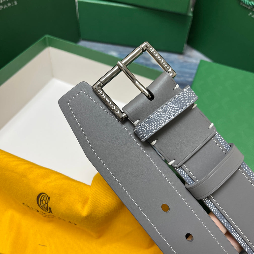 Ремінь Goyard з текстилю й натуральної шкіри — фото 2