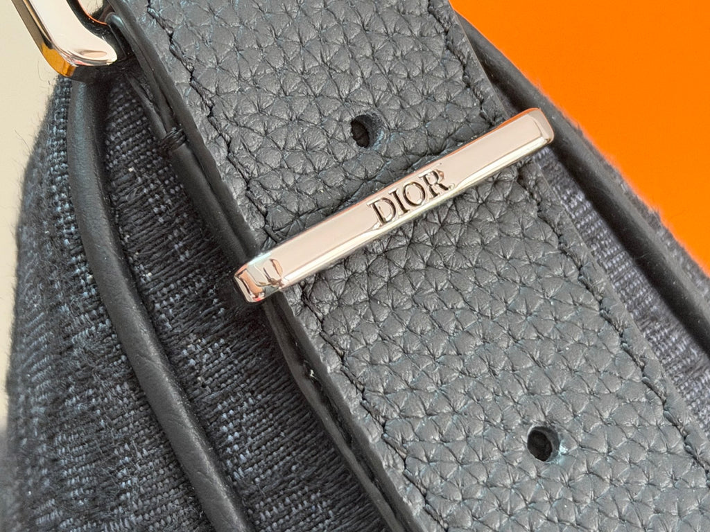 Сумка Dior Slider з текстилю й натуральної шкіри, чорна — фото 7