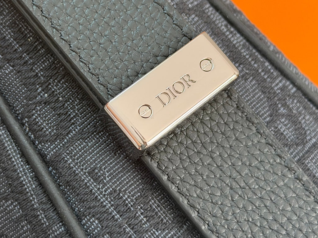 Сумка Dior Slider з текстилю й натуральної шкіри, чорна — фото 8