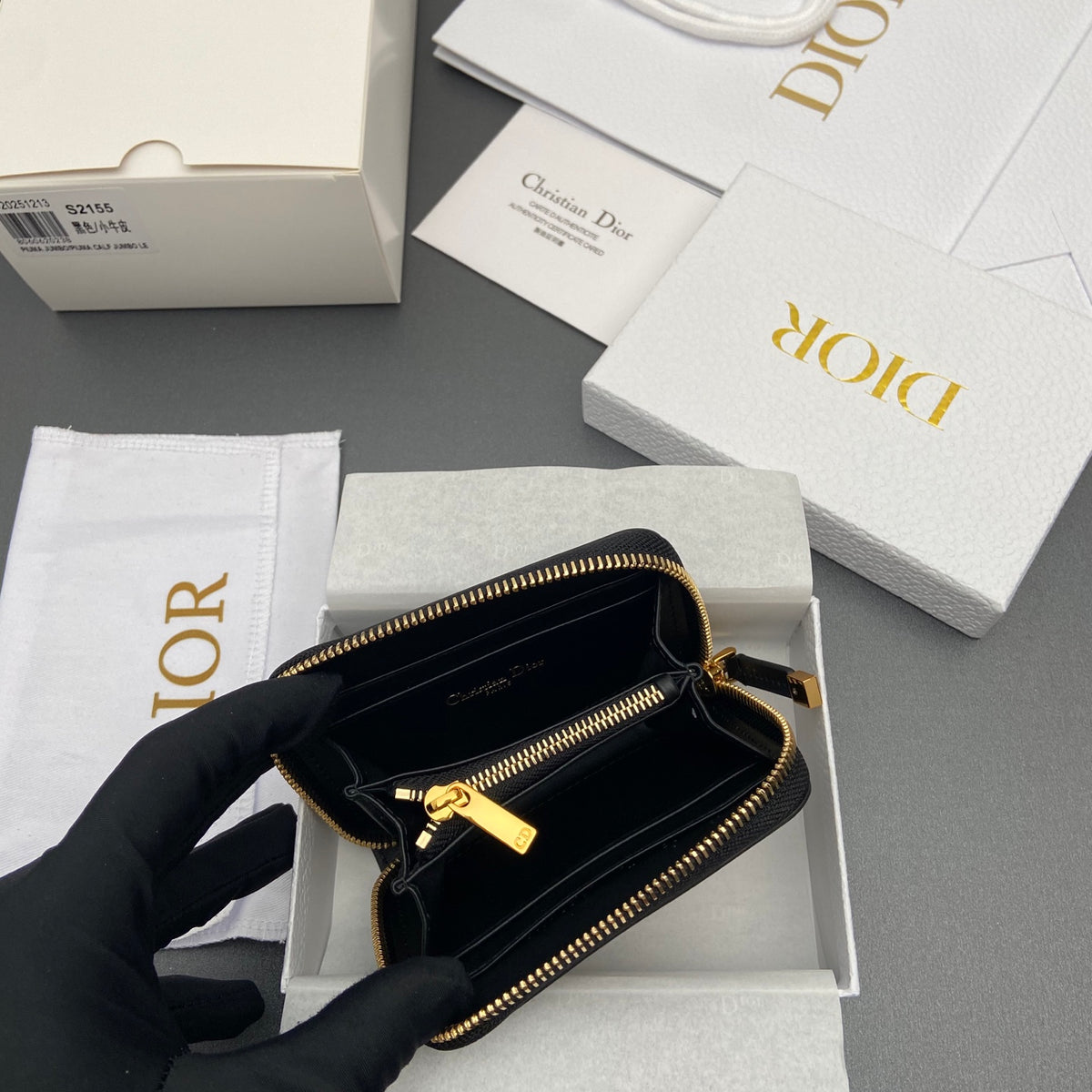 Сумка Dior з натуральної шкіри, чорна — фото 8