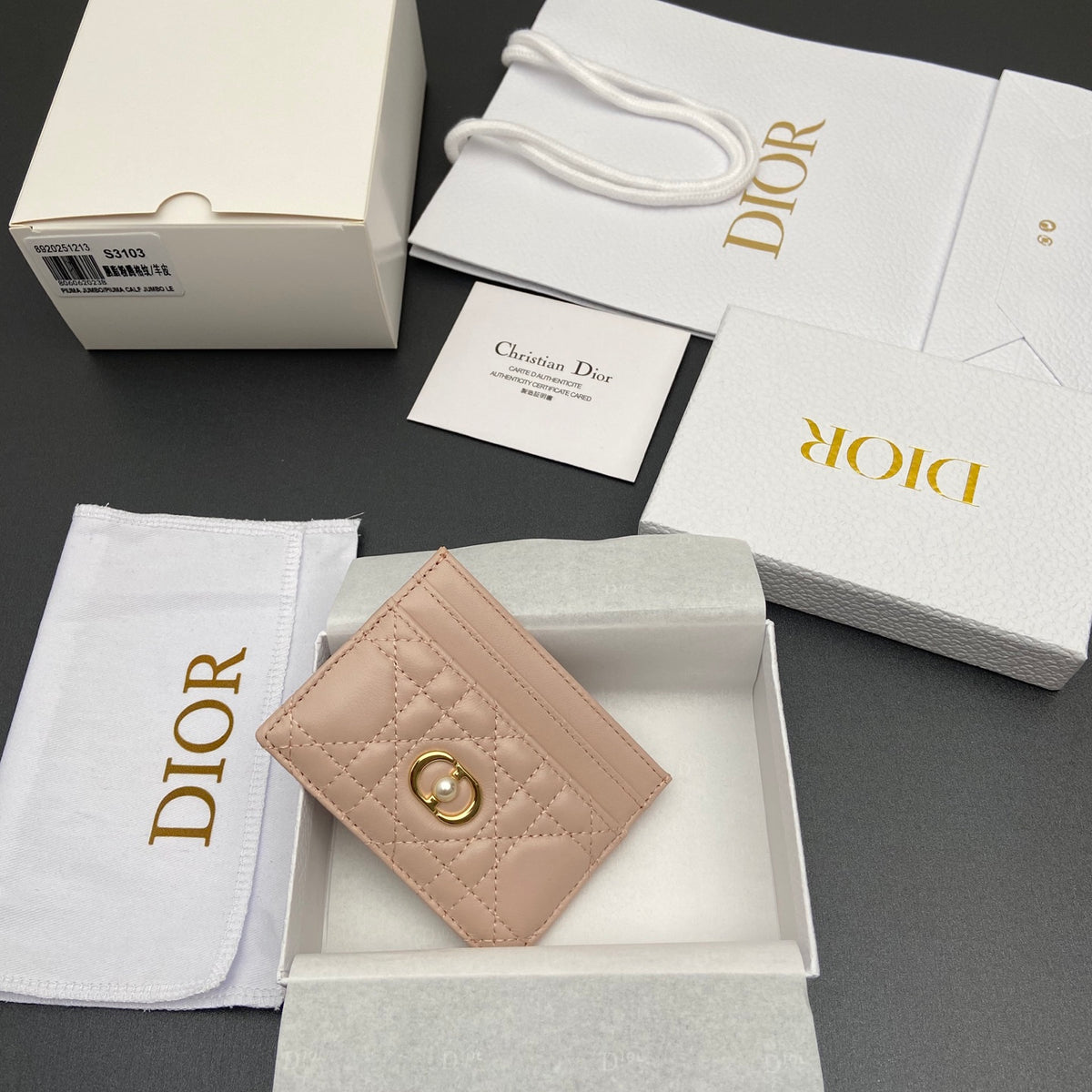 Картхолдер Dior зі шкіри ягняти — фото 3