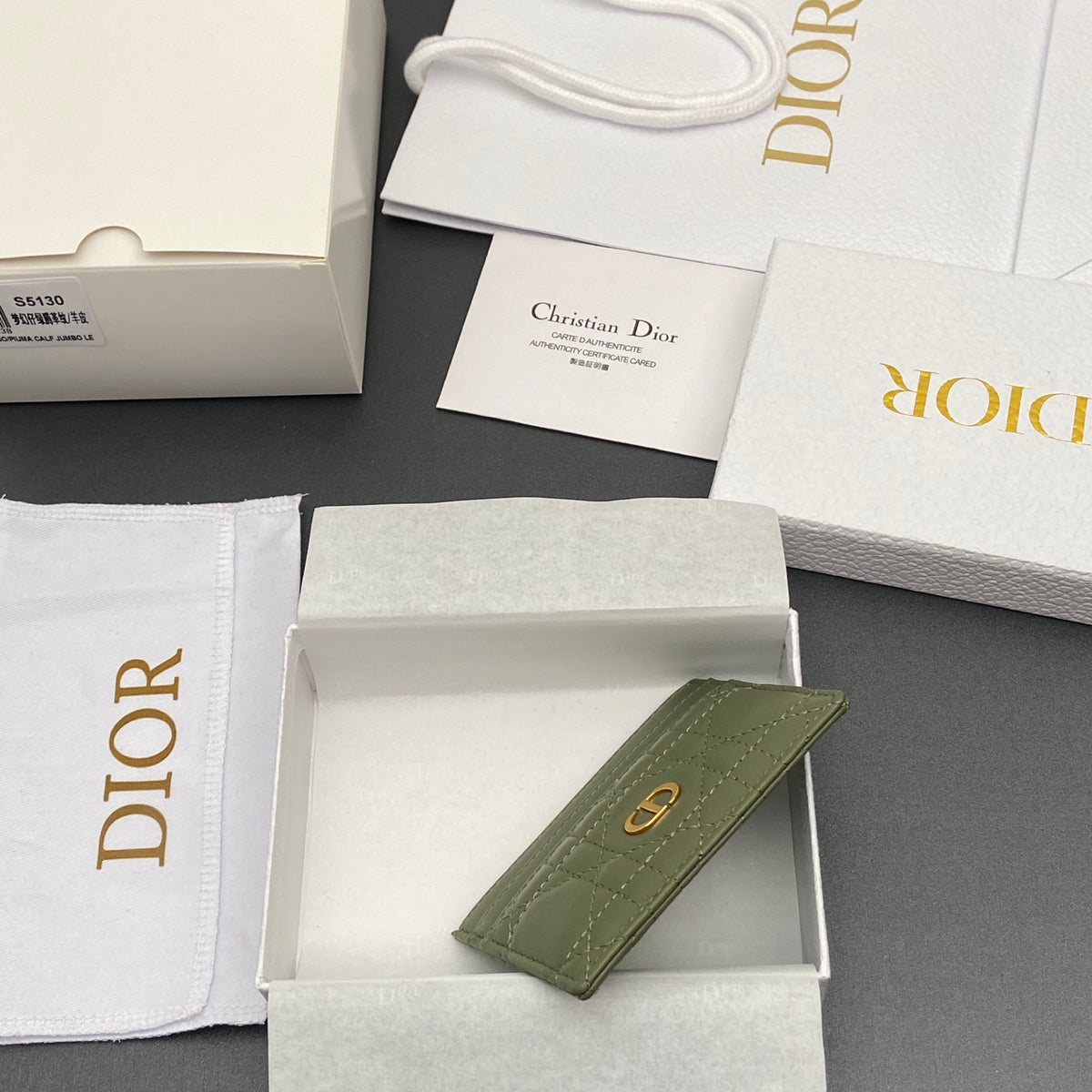 Картхолдер Dior Caro Freesia з м'якої натуральної шкіри — фото 4