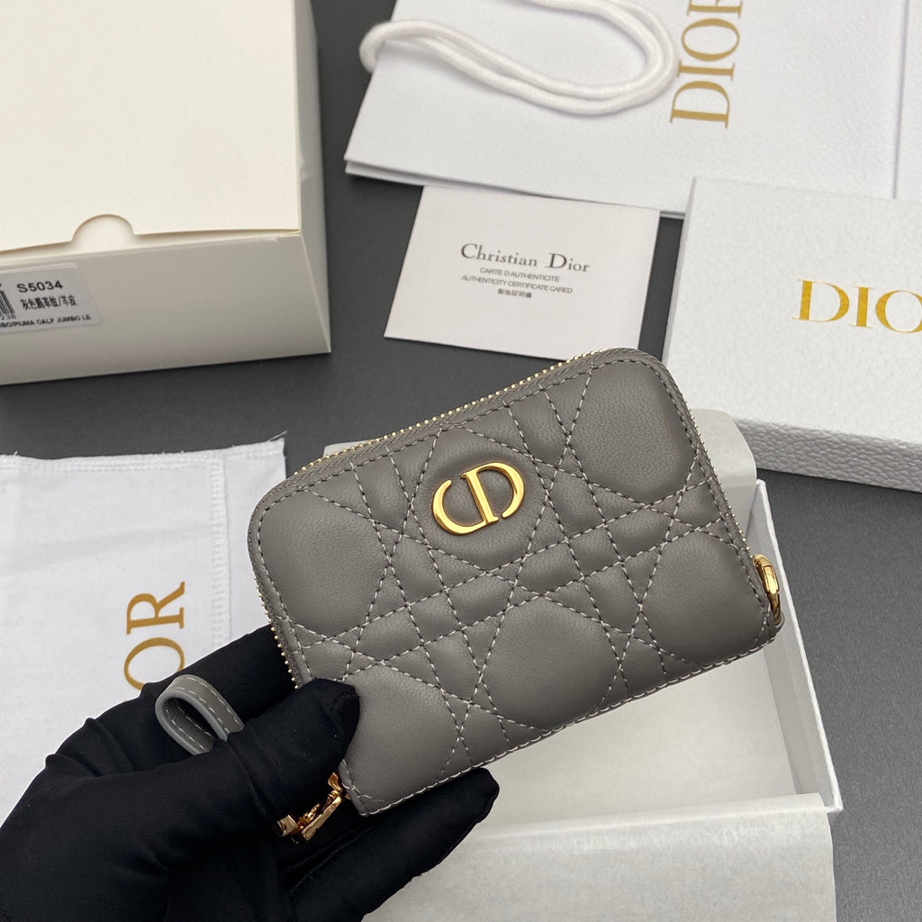 Сумка Dior зі шкіри ягняти, сіра — фото 6