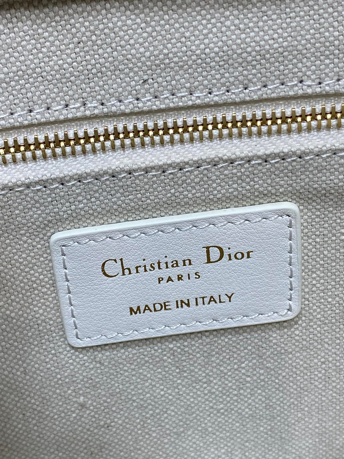 Шопер Dior з текстилю й натуральної шкіри, білий — фото 9