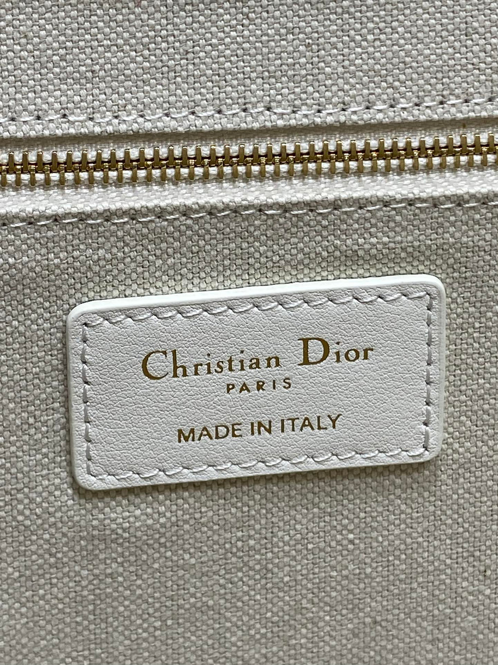 Шопер Dior з текстилю й натуральної шкіри, білий — фото 9