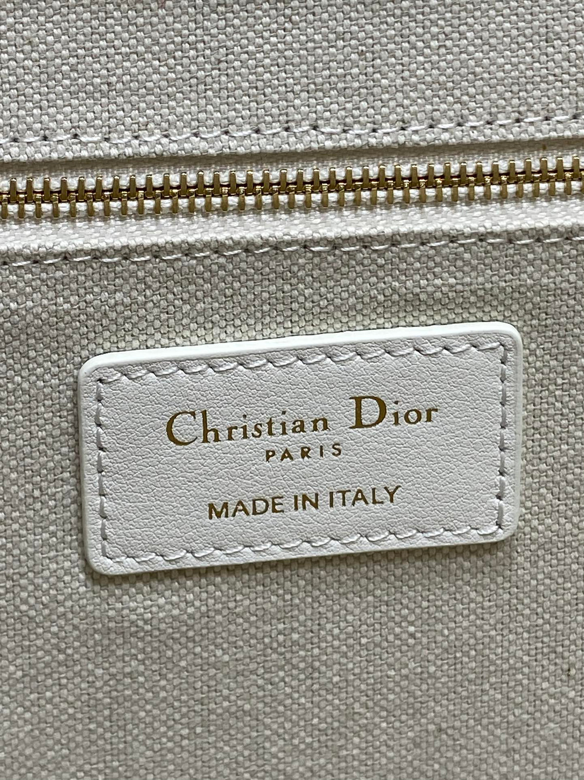 Шопер Dior з текстилю й натуральної шкіри, білий — фото 9