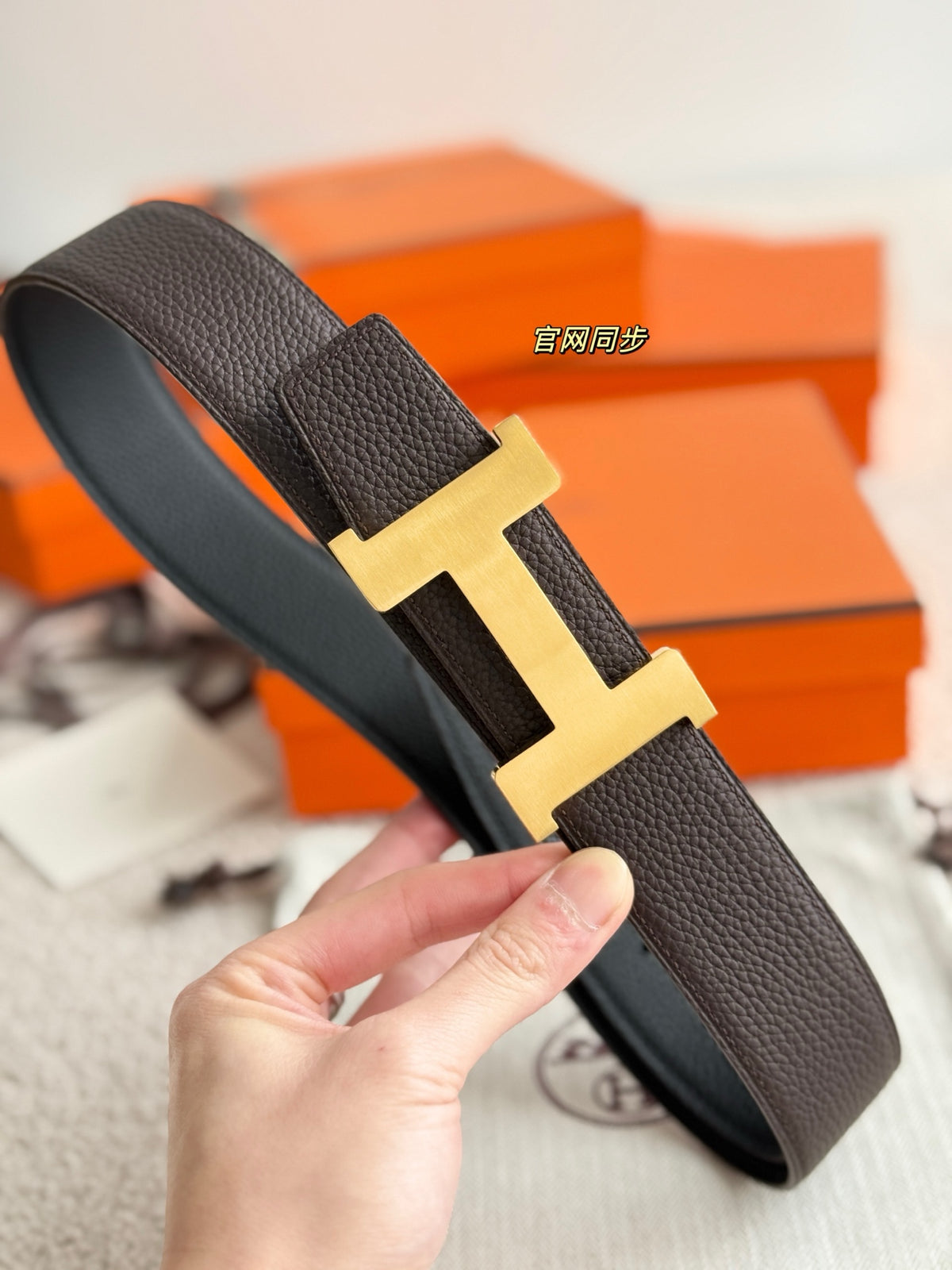 Ремінь Hermès з шкіри Togo — фото 2