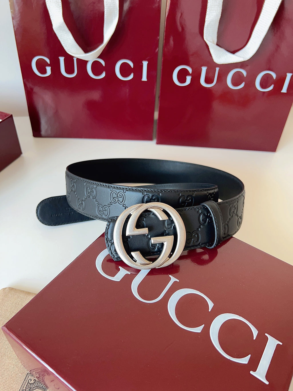 Ремінь Gucci з натуральної шкіри — фото 2